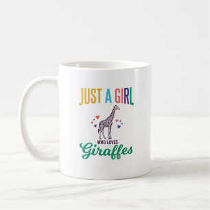 Gewoon een meisje dat van giraffen houdt vintage v koffiemok