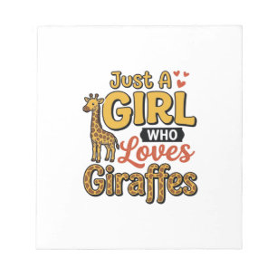 Gewoon Een Meisje Dat Van Giraffen Houdt Vintage V Notitieblok