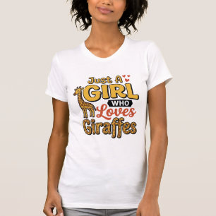 Gewoon Een Meisje Dat Van Giraffen Houdt Vintage V T-shirt
