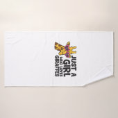Gewoon een meisje dat van Giraffes houdt 3 Badhanddoek (Badhanddoek)