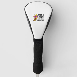 Gewoon een meisje dat van Giraffes houdt 3 Golfheadcover