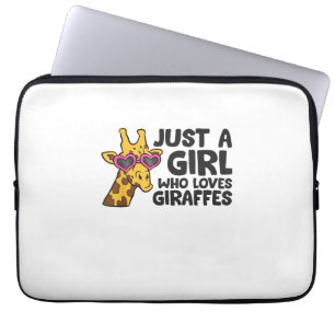 Gewoon een meisje dat van Giraffes houdt 3 Laptop Sleeve