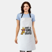 Gewoon een meisje dat van Giraffes houdt 3 Schort (Gedragen)