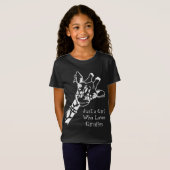 Gewoon een meisje dat van Giraffes houdt, die een  T-shirt (Voorkant volledig)