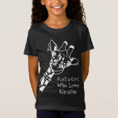 Gewoon een meisje dat van Giraffes houdt, die een  T-shirt (Voorkant)