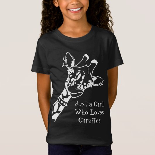 Gewoon een meisje dat van Giraffes houdt, die een  T-shirt (Voorkant)