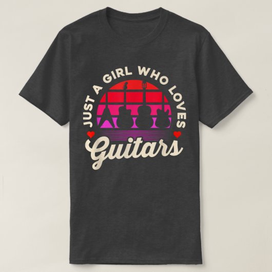 Gewoon een meisje dat van gitaren houdtGuitaristGu T-shirt (Design voorkant)