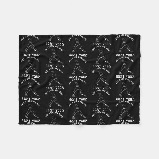 Gewoon een meisje dat van Goat Yoga Funny Boerderi Fleece Deken (Voorkant (Horizontaal))