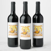 Gewoon een meisje dat van Golden Retriever houdt Wijn Etiket (Flessen)