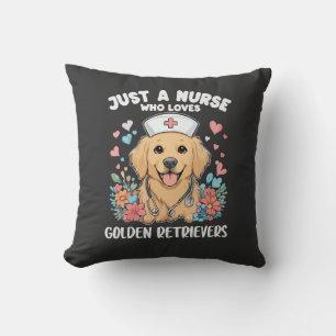 Gewoon een meisje dat van Golden Retrievers-honden Kussen