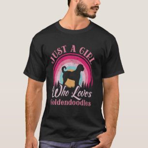 Gewoon Een Meisje Dat Van Goldendoodle Vrouwen Mei T-shirt