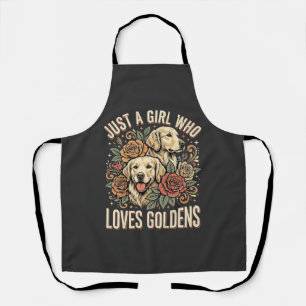 Gewoon een meisje dat van Goldens houdt Schort
