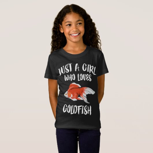 Gewoon een meisje dat van Goldfish T-Shirt Aquariu (Voorkant volledig)
