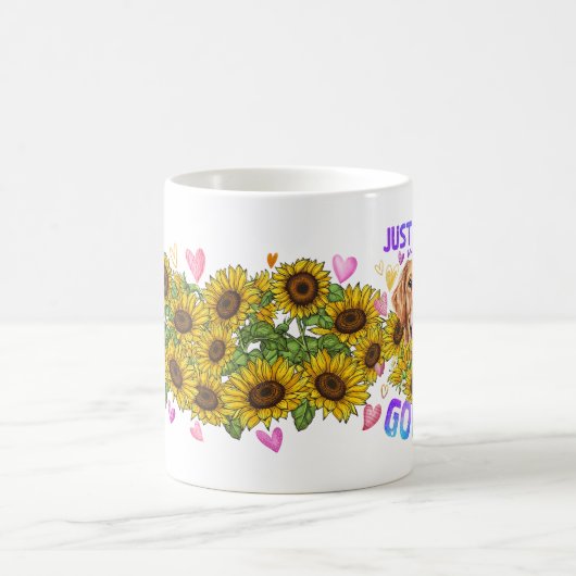 Gewoon een meisje dat van Goldie Cute Golden Retri Koffiemok (Center)