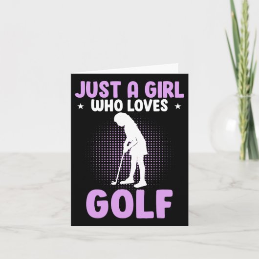 Gewoon een meisje dat van Golf houdt Kaart (Voorkant)