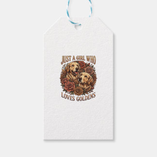 Gewoon een meisje dat van Goudse hondenrozen houdt Cadeaulabel