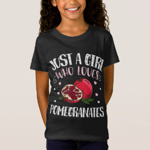 Gewoon een meisje dat van granaatappels houdt Grap T-shirt