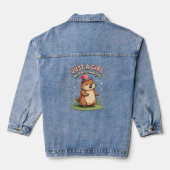 Gewoon een meisje dat van Groundhog Day houdt Denim Jacket (Achterkant)
