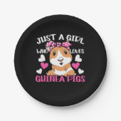 Gewoon een meisje dat van Guinee houdt Papieren Bordje (Voorkant)