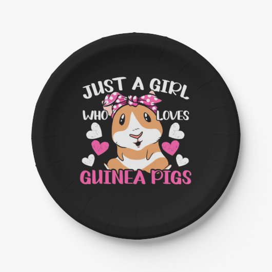 Gewoon een meisje dat van Guinee houdt Papieren Bordje (Voorkant)