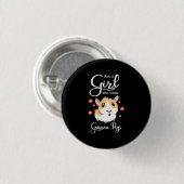 Gewoon een meisje dat van Guinee houdt Ronde Button 3,2 Cm (Voorkant /achterkant)