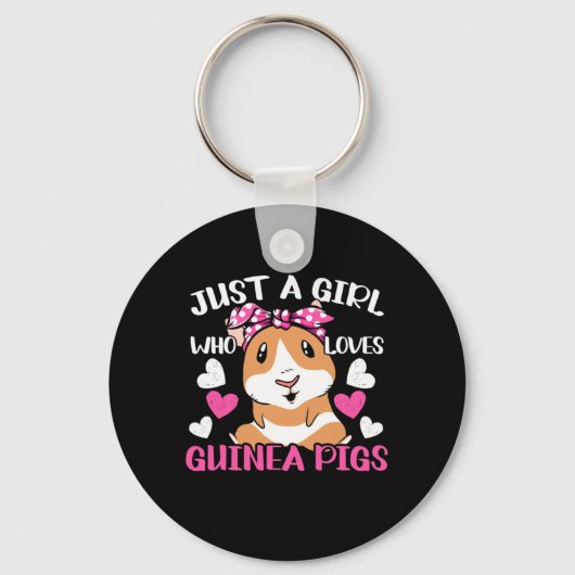 Gewoon een meisje dat van Guinee houdt Sleutelhanger (Voorkant)