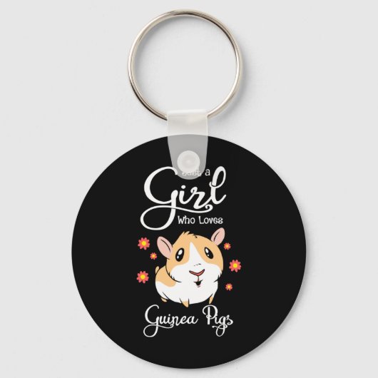 Gewoon een meisje dat van Guinee houdt Sleutelhanger (Voorkant)