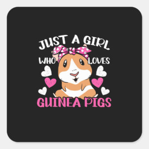 Gewoon een meisje dat van Guinee houdt Vierkante Sticker