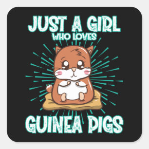 Gewoon een meisje dat van Guinee houdt Vierkante Sticker