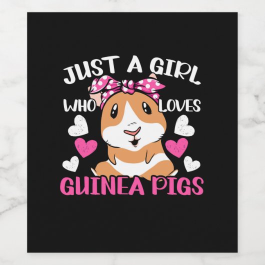 Gewoon een meisje dat van Guinee houdt Wijn Etiket (Enkel label)