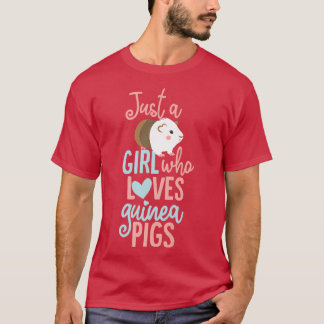 Gewoon een meisje dat van Guinee Pigs859 houdt T-shirt