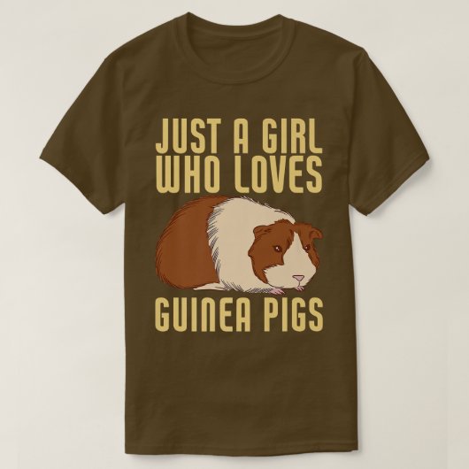 Gewoon een meisje dat van Guinee Pigs861 houdt T-shirt (Design voorkant)
