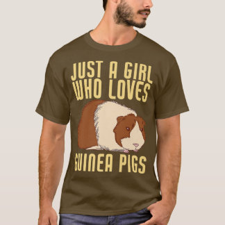 Gewoon een meisje dat van Guinee Pigs861 houdt T-shirt