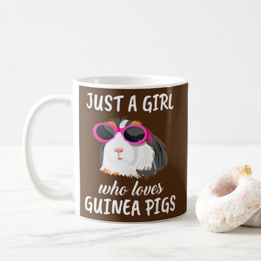 Gewoon een meisje dat van Guinee Pigs Clothes Guin Koffiemok (Met donut)