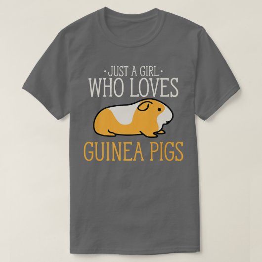 Gewoon een meisje dat van Guinee Pigs Funny Guinee T-shirt (Design voorkant)