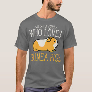 Gewoon een meisje dat van Guinee Pigs Funny Guinee T-shirt