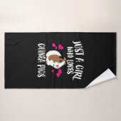 Gewoon een meisje dat van Guinee Pigs Guinee houdt Badhanddoek (Badhanddoek)