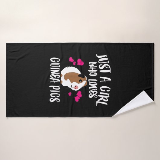 Gewoon een meisje dat van Guinee Pigs Guinee houdt Badhanddoek (Badhanddoek)