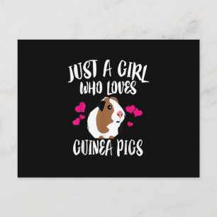 Gewoon een meisje dat van Guinee Pigs Guinee houdt Briefkaart