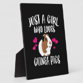Gewoon een meisje dat van Guinee Pigs Guinee houdt Fotoplaat (Zijkant)