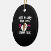 Gewoon een meisje dat van Guinee Pigs Guinee houdt Keramisch Ornament (Links)