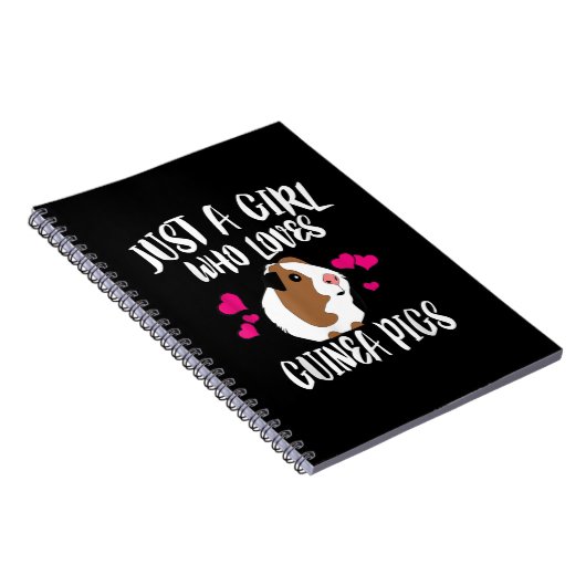 Gewoon een meisje dat van Guinee Pigs Guinee houdt Notitieboek (Rechterzijde)