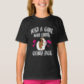 Gewoon een meisje dat van Guinee Pigs Guinee houdt T-shirt (Voorkant)