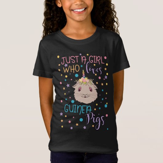 gewoon een meisje dat van Guinee Pigs houdt, een l T-shirt (Voorkant)