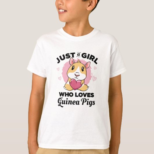 Gewoon een meisje dat van Guinee Pigs houdt T-shirt (Voorkant)