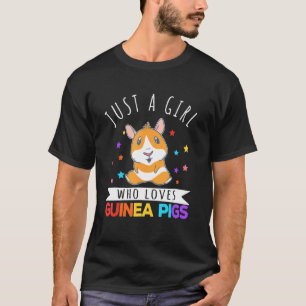 Gewoon een meisje dat van Guinee Pigs Wheek houdt T-shirt