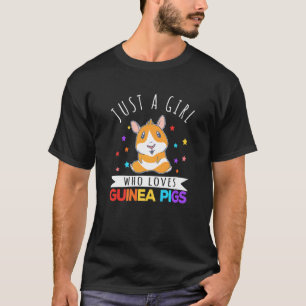 Gewoon een meisje dat van Guinee Pigs Wheek houdt T-shirt