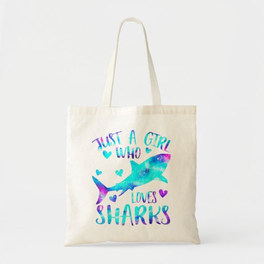 Gewoon een meisje dat van haaien houdt, Galaxy Sha Tote Bag (Voorkant)