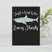 Gewoon een meisje dat van haaien houdt - geeft zee save the date (Staand voorkant)