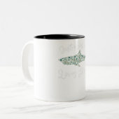 Gewoon een meisje dat van haaien houdt - geeft zee tweekleurige koffiemok (Voorkant links)